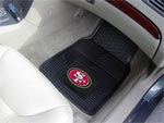 San Francisco 49ers NFL Football Logo Car Floor Mats - Heavy-Duty Vinyl - 2 Piece Set