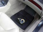 St. Louis Rams NFL Football Logo Car Floor Mats - Heavy-Duty Vinyl - 2 Piece Set