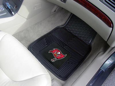 Tampa Bay Buccaneers NFL Football Logo Car Floor Mats - Heavy-Duty Vinyl - 2 Piece Set - Logo Floor Mats &amp; Car Mats