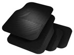 Rubber Queen [7074-1] Lexington Vinyl Car Floor Mat - 4-Piece Set - Black