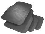 Rubber Queen [7074-4] Lexington Vinyl Car Floor Mat - 4-Piece Set - Gray