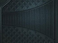 Rubber Queen [7090-1] Rubber Truck Floor Mat - 2-Piece Set - Black