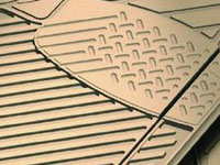 Rubber Queen [7090-3] Rubber Truck Floor Mat - 2-Piece Set - Beige