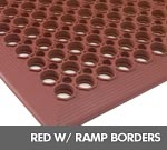 Andersen [302] Comfort Mate™ Wet/Oily Area Anti-Fatigue Floor Mat - Red - Drainable