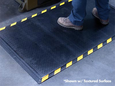 Andersen [490] Happy Feet™ Wet/Oily Area Anti-Fatigue Floor Mat - Grip Surface - OSHA Border - 1/2" Thickness - Commercial Anti-Fatigue &amp; Cushioned Matting