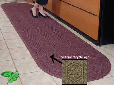 Andersen [2244] WaterHog™ ECO Grand Elite Indoor Scraper/Wiper Entrance Floor Mat - Two Oval Ends - 3/8" Thickness - Commercial Entrance Mats &amp; Carpets