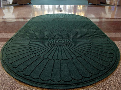 Andersen [2249] WaterHog™ ECO Grand Premier Indoor Scraper/Wiper Entrance Floor Mat - Two Oval Ends - 3/8" Thickness - Commercial Entrance Mats &amp; Carpets