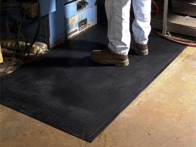 Andersen [400] Safety Scrape™ Slip-Resistant Floor Mat - Black - 1/8" Thickness - Commercial Anti-Slip &amp; Fall Matting