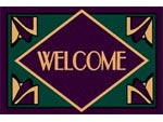 Andersen Computuft Greeting MessageMat Floor Mat - Art Deco - Welcome - 3' x 5'