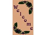 Andersen Computuft Greeting MessageMat Floor Mat - Floral - Welcome - 3' x 5' AM-CT-FLO-3X5