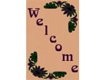 Andersen Computuft Greeting MessageMat Floor Mat - Floral - Welcome - 4' x 6' AM-CT-FLO-4X6