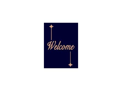 Andersen Computuft Greeting MessageMat Floor Mat - Starburst - Blue - Welcome - 3' x 4' - Commercial Message &amp; Graphic Mats