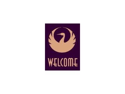 Andersen Computuft Greeting MessageMat Floor Mat - Swan - Welcome - 3' x 4' - Commercial Message &amp; Graphic Mats