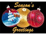 Andersen Digital Holiday Classic Impressions MessageMat Floor Mat - Ornaments - Seasons Greetings - 2' x 3' AM-HORN-2X3