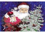 Andersen Digital Holiday Classic Impressions MessageMat Floor Mat - Santa - Nighttime - 2' x 3' AM-HSANN-2X3