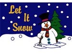 Andersen Digital Holiday Classic Impressions MessageMat Floor Mat - Snowman - Let It Snow - 2' x 3' AM-HSNO-2X3