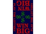 Andersen Digital Lottery Classic Impressions MessageMat Floor Mat - Play The Lottery - Win Big - Navy Blue - 3' x 5' AM-LOTN-3X5