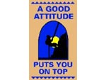 Andersen Classic Creations Motivational MessageMat Floor Mat - Mountain Climber - A Good Attitude Puts You On Top - 3' x 5' AM-MOU-3X5