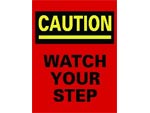 Andersen Computuft Safety MessageMat Floor Mat - CAUTION Watch Your Step - 3' x 4'