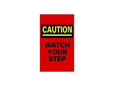 Andersen Computuft Safety MessageMat Floor Mat - CAUTION Watch Your Step - 3' x 5' - Commercial Message &amp; Graphic Mats