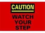 Andersen Computuft Safety MessageMat Floor Mat - CAUTION Watch Your Step - 4' x 6'