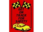 Andersen Computuft Safety MessageMat Floor Mat - Get On Track For Safety - 3' x 4' AM-SAF-TRA-3X4
