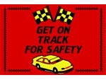 Andersen Computuft Safety MessageMat Floor Mat - Get On Track For Safety - 4' x 6' AM-SAF-TRA-4X6
