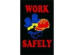 Andersen Computuft Safety MessageMat Floor Mat - Work Safely - 3' x 5' AM-SAF-WSF-3X5