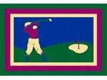 Andersen Classic Creations Sports MessageMat Floor Mat - Golfer w/ Pin - 4' x 6' AM-SPT-GOLB-4X6
