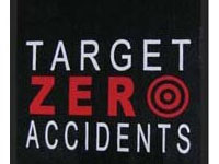 Crown Indoor Entrance Safety Message Floor Mat - Target Zero Accidents - 3' x 5' CM-F2-S235BK