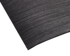 Crown Corrugated Rubber Runner Mat - Black CRR1824BK