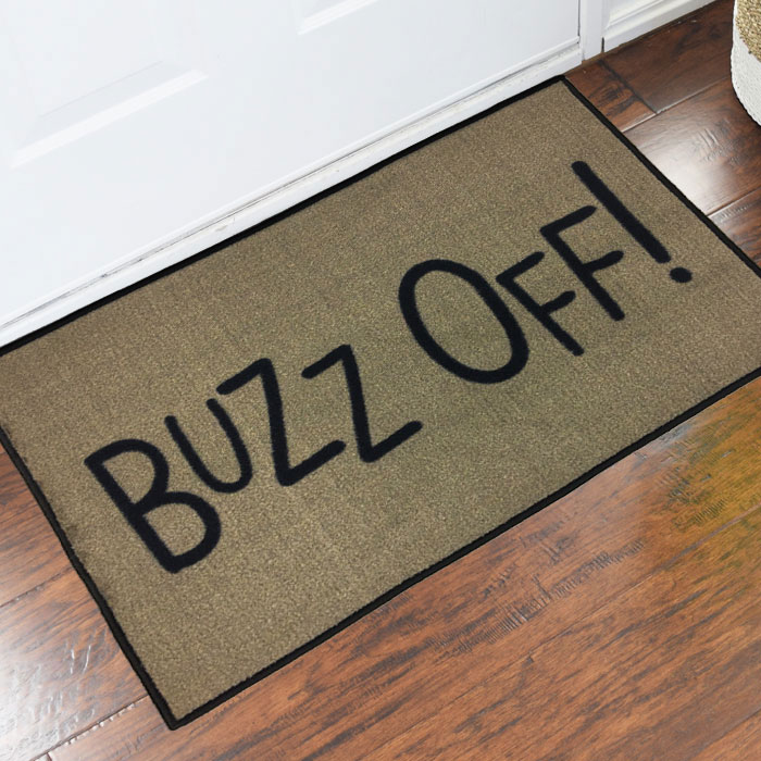 Grinch Buzz Off Movie Novelty Door Mat Commercial