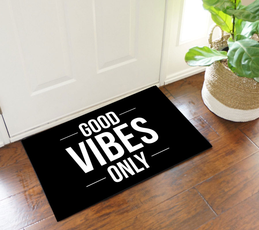 2' x 3' Good Vibes Only Doormat Commercial