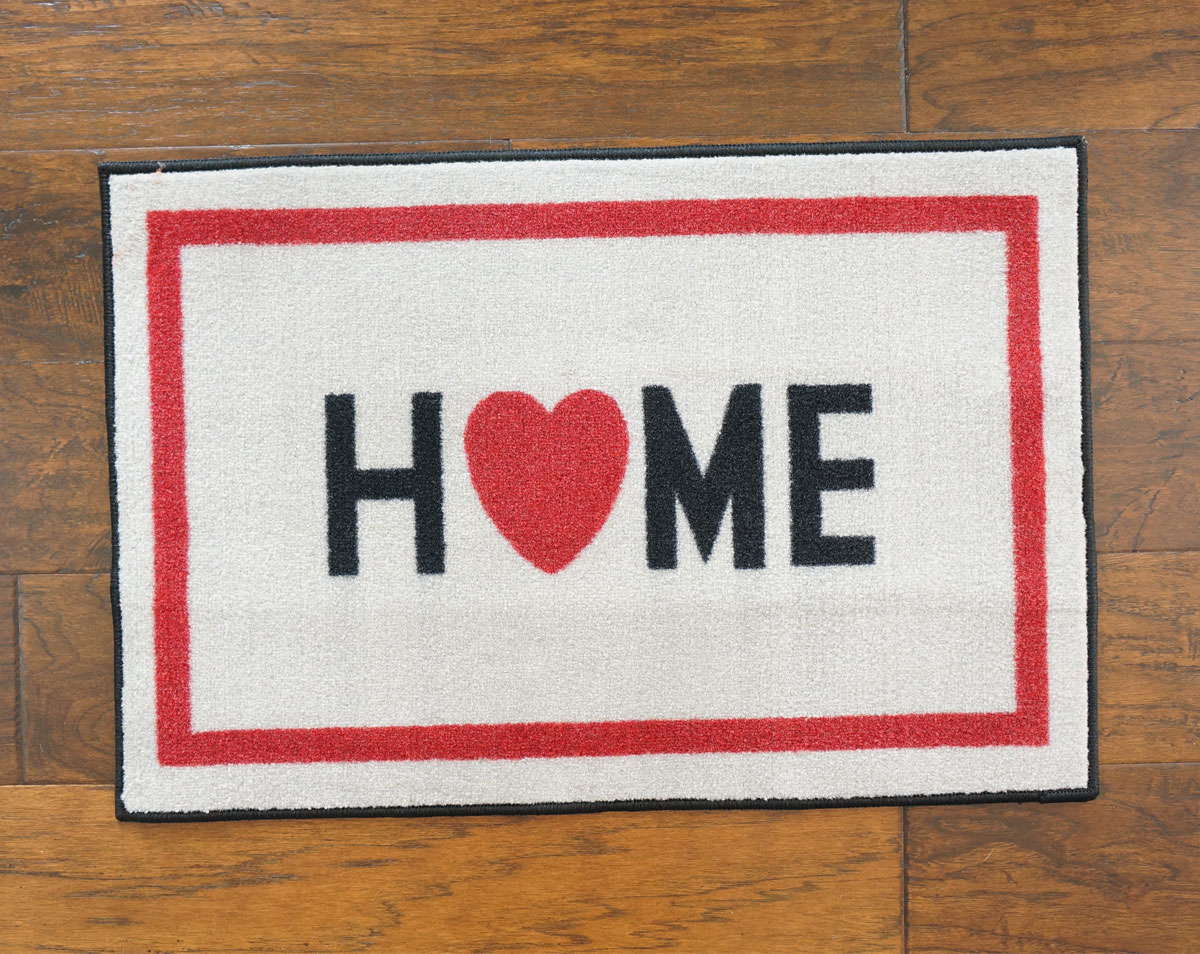 Home w/ Heart Door Mat Commercial Floor Matting