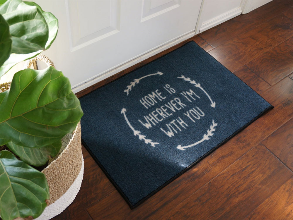 2' x 3' Home Is Wherever I'm With You Doormat