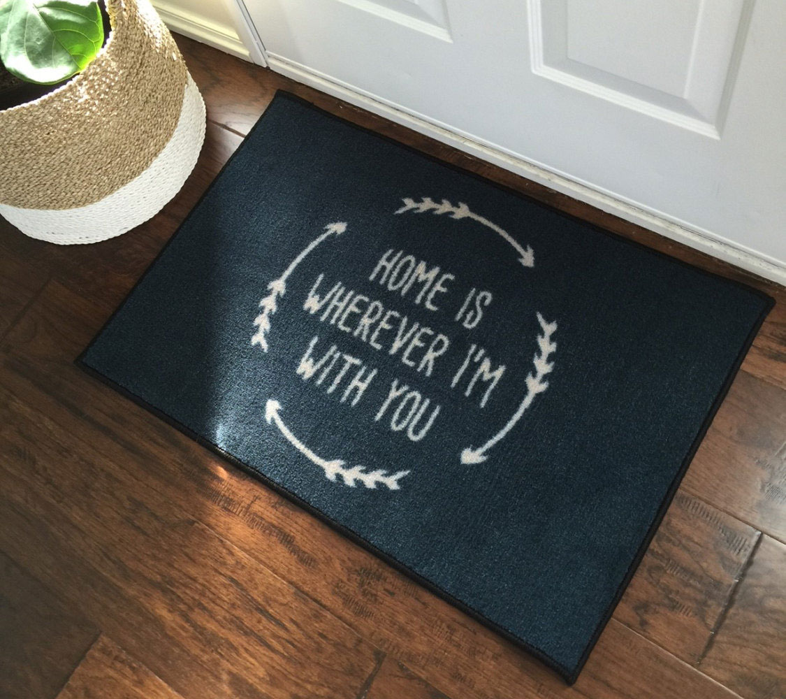 2' x 3' Home Is Wherever I'm With You Doormat