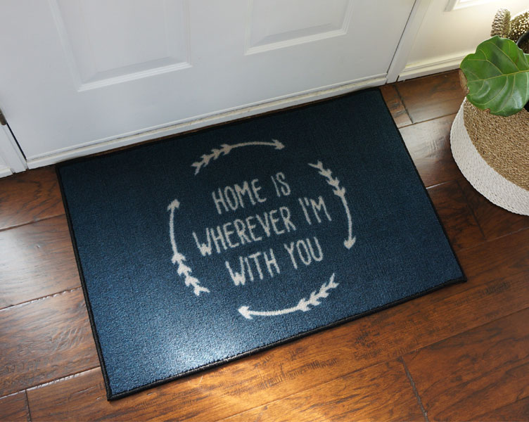 2' x 3' Home Is Wherever I'm With You Doormat