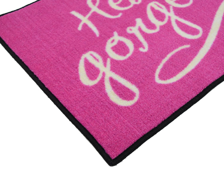 Hello Pink Door Mat Commercial Floor