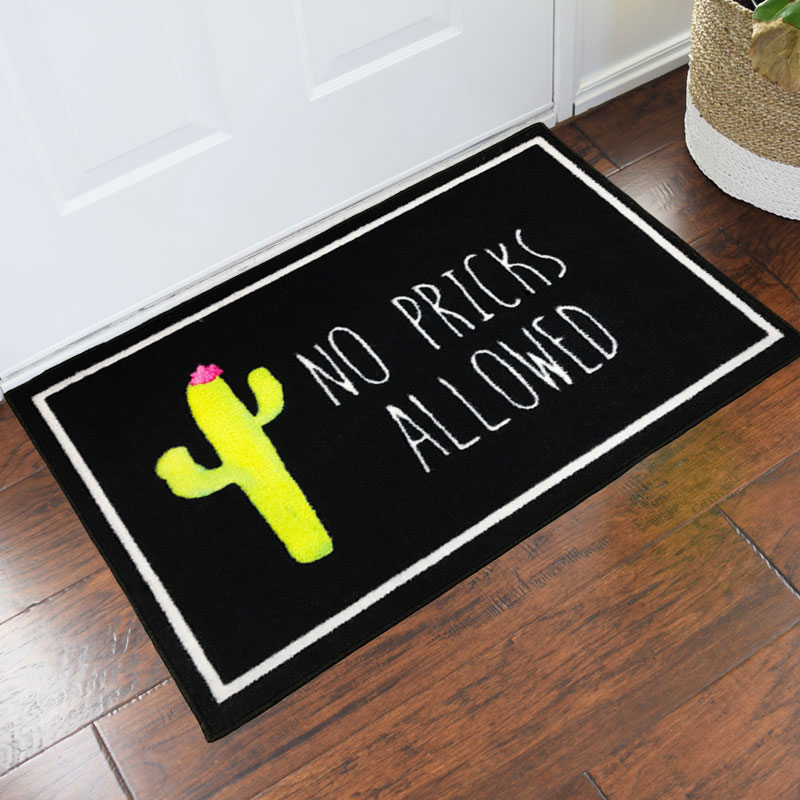 No Pricks Allowed Cactus Novelty Door Mat