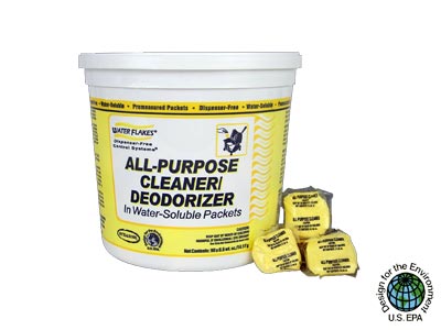 Stearns Portion Control Water Flakes® ST-793 All-Purpose Cleaner &amp; Deodorizer - (2) 90 x 0.5 wt. oz. Pails - Heavy-Duty Carpet Cleaning Chemicals