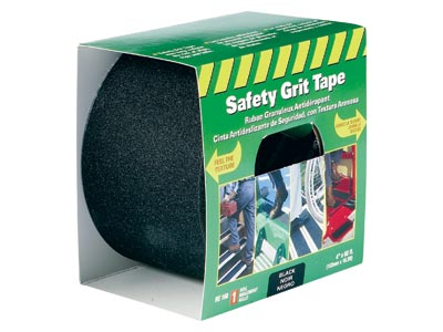 Life-Safe® [RE160] Anti-Slip Safety Grit Tape - Black - 4" x 60' - Floor Mat Safety Products &amp; Accessories