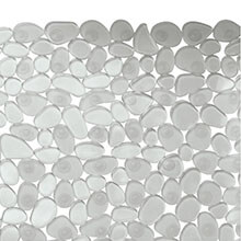 26.5" x 13.75" InterDesign Pebblz Suction Cup Bathtub Shower Mat - Clear 626969