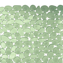 26.5" x 13.75" InterDesign Pebblz Suction Cup Bathtub Shower Mat - Green 627054