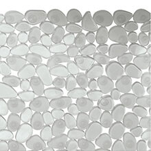 22" x 22" InterDesign Pebblz Square Suction Cup Bathtub Shower Mat - Clear 627062
