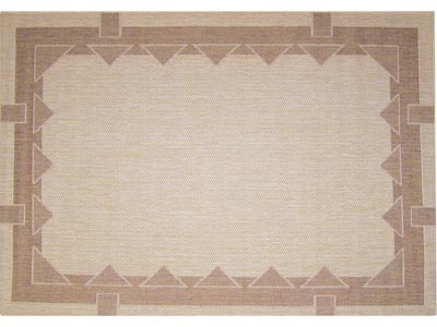 24" x 36" Flat Weave Indoor/Outdoor Area Mat - Sedona - Diamond - Beige - Residential Matting &amp; Carpeting