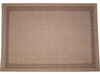 24" x 36" Flat Weave Indoor/Outdoor Area Mat - Sedona - Greek Key - Beige - Residential Matting &amp; Carpeting