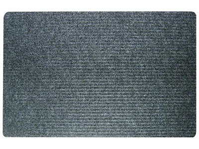 36" x 48" Twin Ribbed Gelfoam Backed Indoor/Outdoor Area Utility Mat - Siamese - Dark Gray - Residential Matting &amp; Carpeting