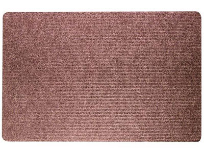 36" x 48" Twin Ribbed Gelfoam Backed Indoor/Outdoor Area Utility Mat - Siamese - Brown - Residential Matting &amp; Carpeting