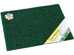 17.5" x 23.5" Grassworx Clean Machine Original Astroturf Entrance Scraper Doormat - Hunter Green w/ Daisy - 638218