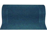 27" x 100' Single Ribbed Needlepunch Rubber Backed Floor Runner - Persian - Blue